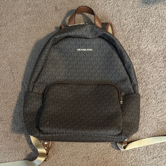 Michael Kors Brown Signature Backpack - Picture 1 of 8